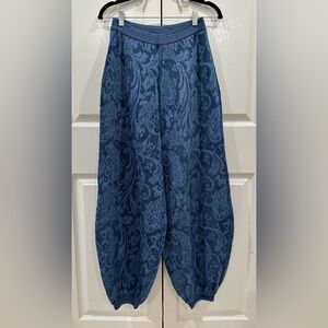 Free People Blue Paisley Harem Pants Size M NWOT $148